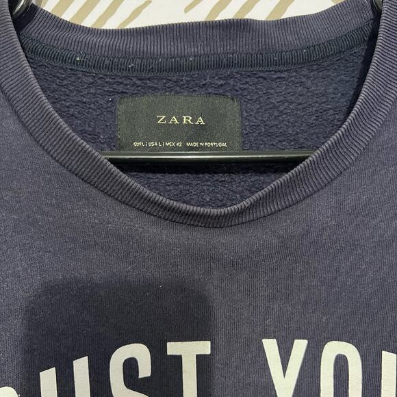 ZARA “Trust Your Mama” sweater Sz L - Picture 4 of 4